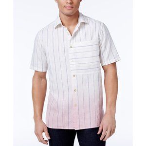 Sean John Men's Dip-Dye Pinstripe Shirt, Size 2XL, Retail $69.50